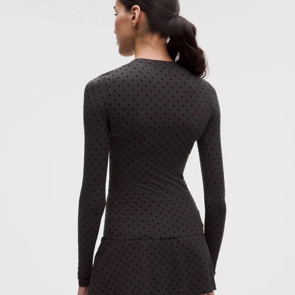 Wundermost Nulu Crewneck Long-Sleeve Shirt Flocked Black - Picture 2 of 4